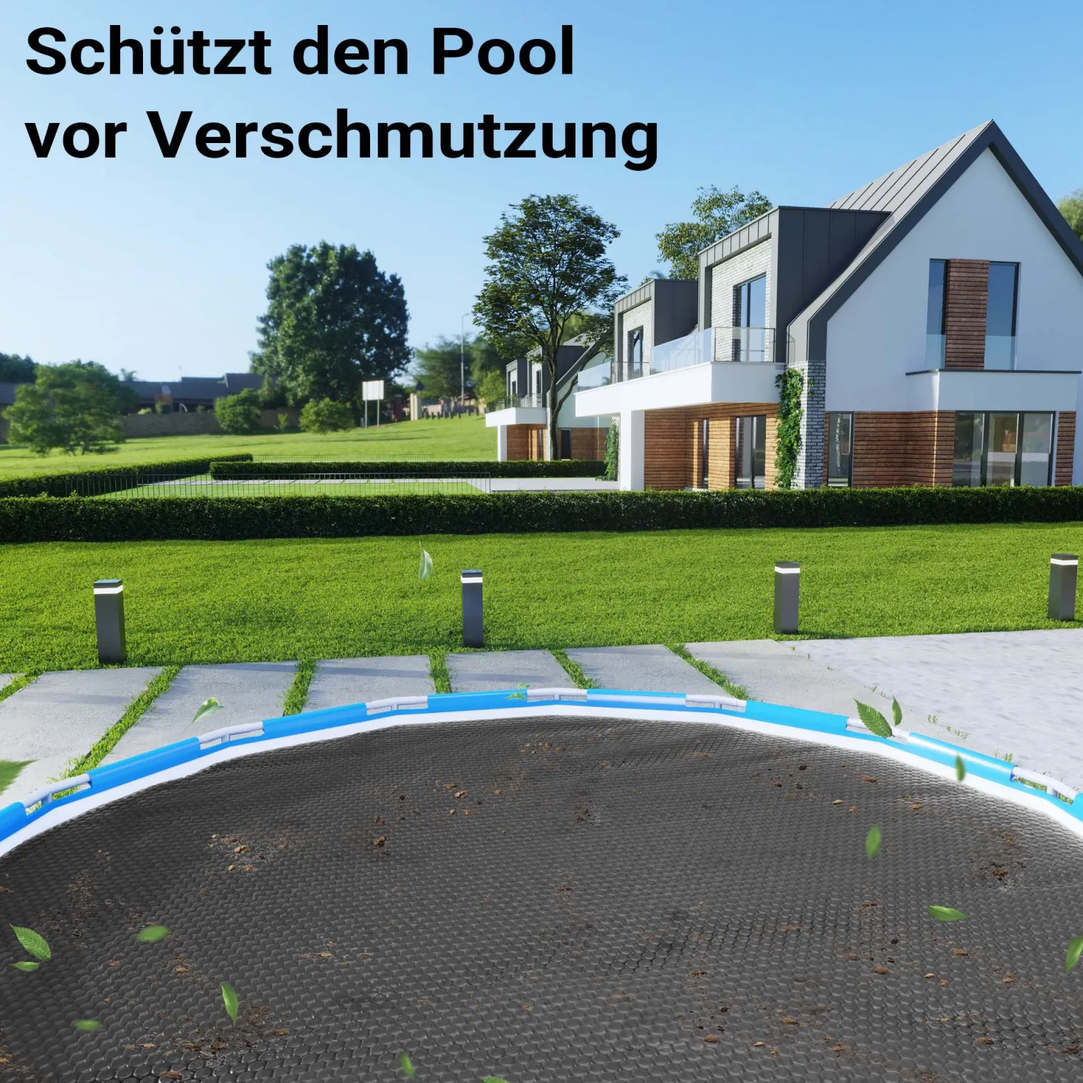 Wiltec Pool Solarfolie Ø 3,6 m, schwarz, Poolheizung aus 400 µ starkem PE Film, Poolabdeckung Poolplane Solarplane rund