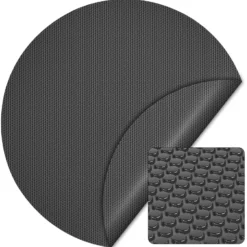 Wiltec Pool Solarfolie Ø 3,6 m, schwarz, Poolheizung aus 140 µ starkem PE Film, Poolabdeckung Poolplane Solarplane rund