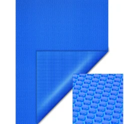 Wiltec Pool Solarfolie 5 x 8 m, blau, Poolheizung aus 400 µ starkem PE Film, Poolabdeckung Poolplane Solarplane rechteckig