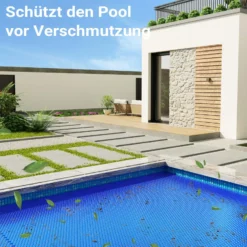 Wiltec Pool Solarfolie 4 x 6 m, blau, Poolheizung aus 120 µ starkem PE Film, Poolabdeckung Poolplane Solarplane rechteckig