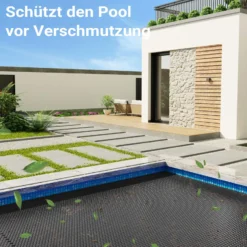 Wiltec Pool Solarfolie 4 x 6 m, schwarz, Poolheizung aus 140 µ starkem PE Film, Poolabdeckung Poolplane Solarplane rechteckig