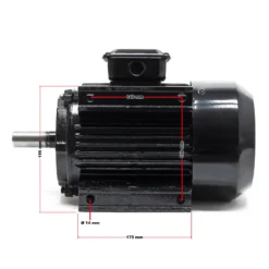 Wiltec Profi Elektromotor 400 V 3 kW (4 PS) 3-phasig 2-polig E-Motor in Bauform B3 2830 U/min mit Kupferwicklung, Drehstrommotor