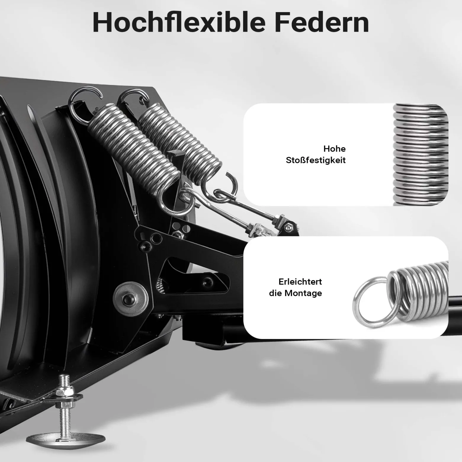 Wiltec Quad Schneeschild 140 x 40 cm, universal Schneepflug für ATV-Fahrzeuge, Traktor, Räumschild aus SPCC, Schneeschippe mit Richtungseinstellung
