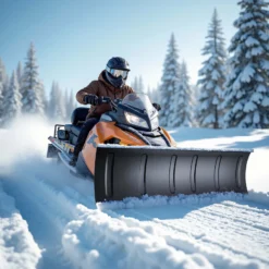 Wiltec Quad Schneeschild 150 x 40 cm, universal Schneepflug für ATV-Fahrzeuge, Traktor, Räumschild aus SPCC, Schneeschippe mit Richtungseinstellung