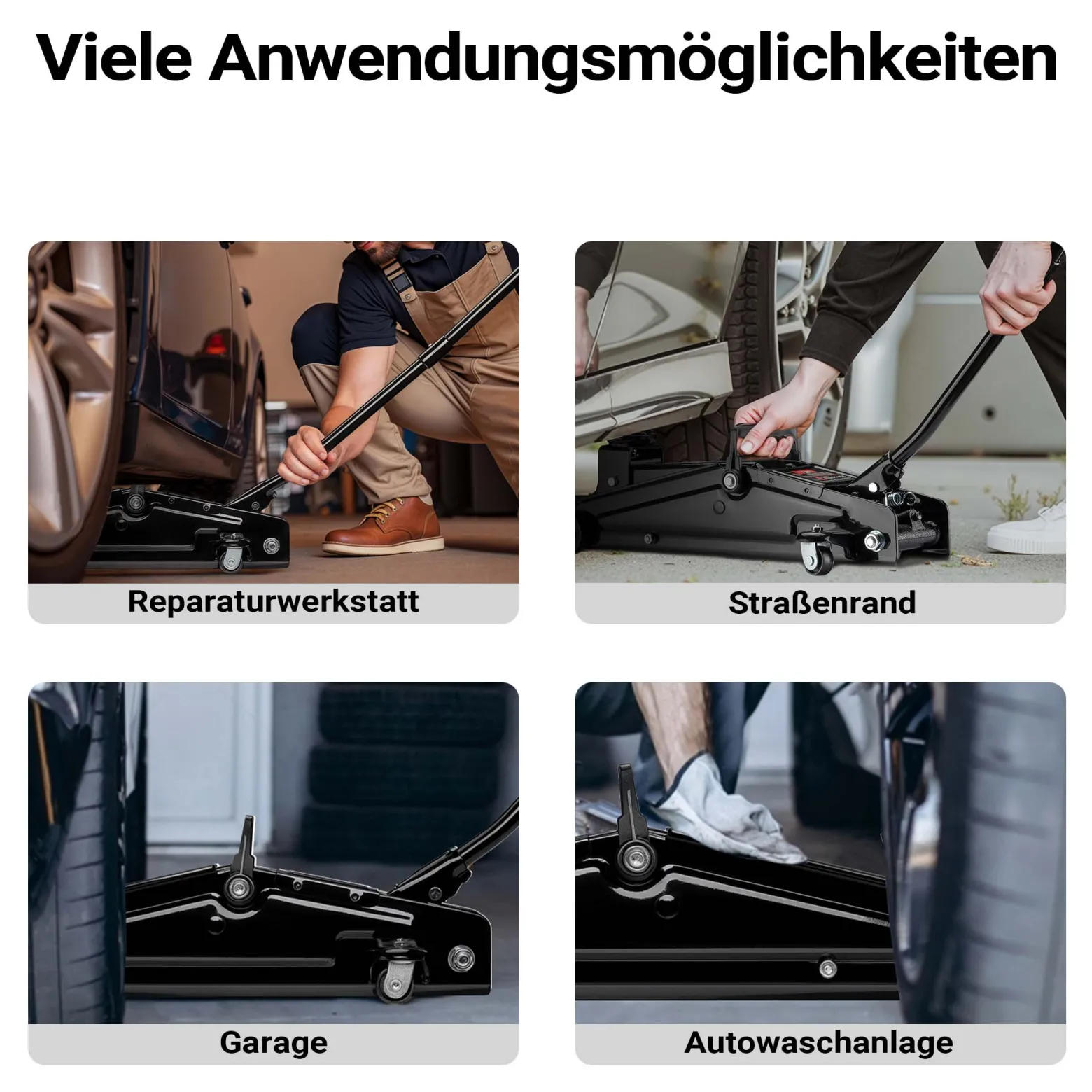 Wiltec Rangierwagenheber hydraulisch 3t, Hydraulik Wagenheber 13,5-40 cm Hubhöhe, Wagen Heber für Autos, SUVs, Wohnwagen, Autoheber kompakt und robust