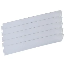 Wiltec Rasenkante aus Stahl 5 m Beetumrandung bestehend aus 5 Elementen je 100 x 14 cm, Beeteinfassung als Stecksystem, verzinkte Mähkante