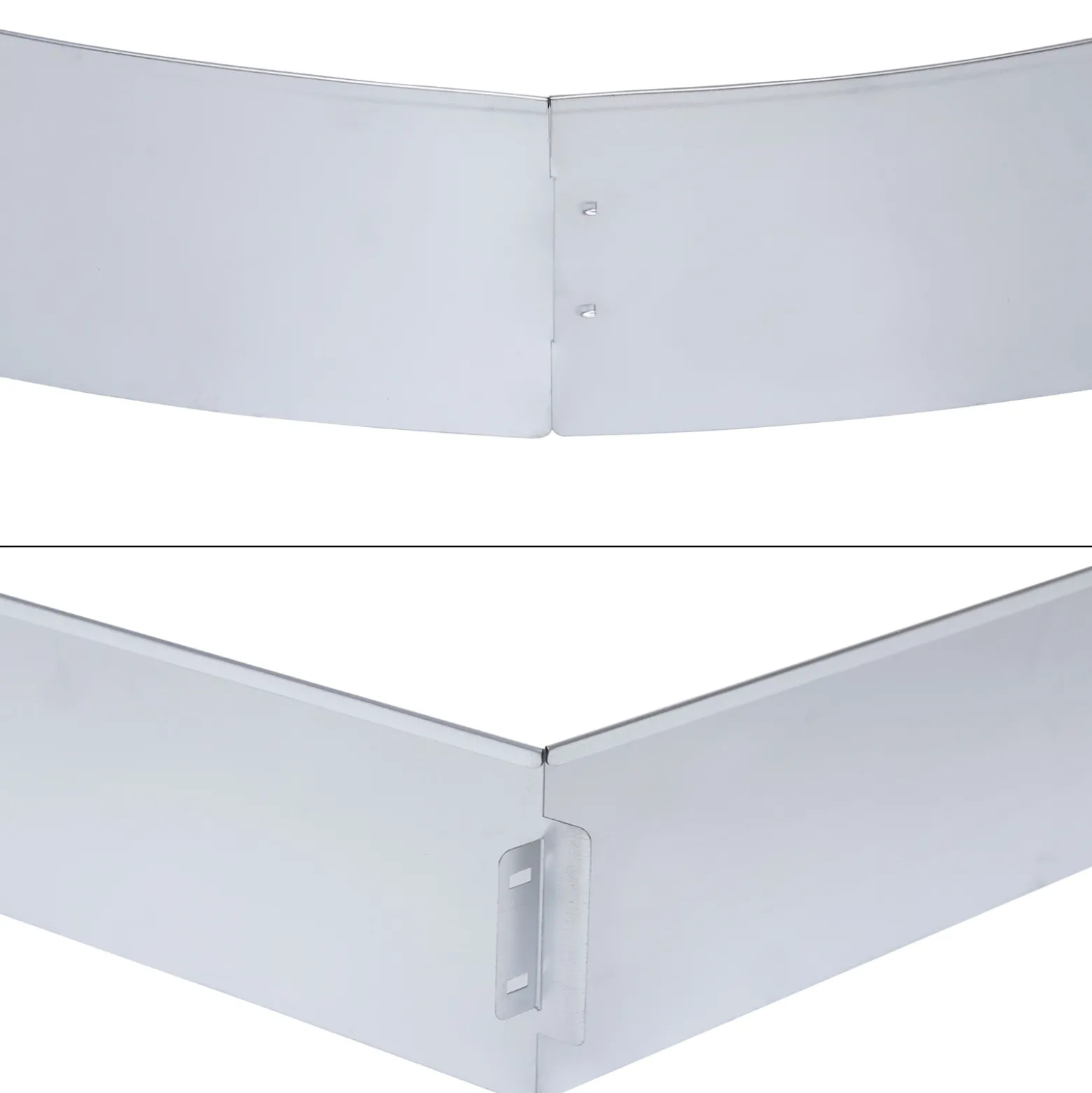 Wiltec Rasenkante aus Stahl 20 m Beetumrandung bestehend aus 20 Elementen je 100 x 14 cm, Beeteinfassung als Stecksystem, verzinkte Mähkante