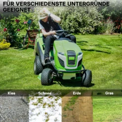 Wiltec Reifen für den Aufsitzmäher 16x6.50-8 4pr mit Schlauch und geradem Ventil Komplettrad Rasentraktor
