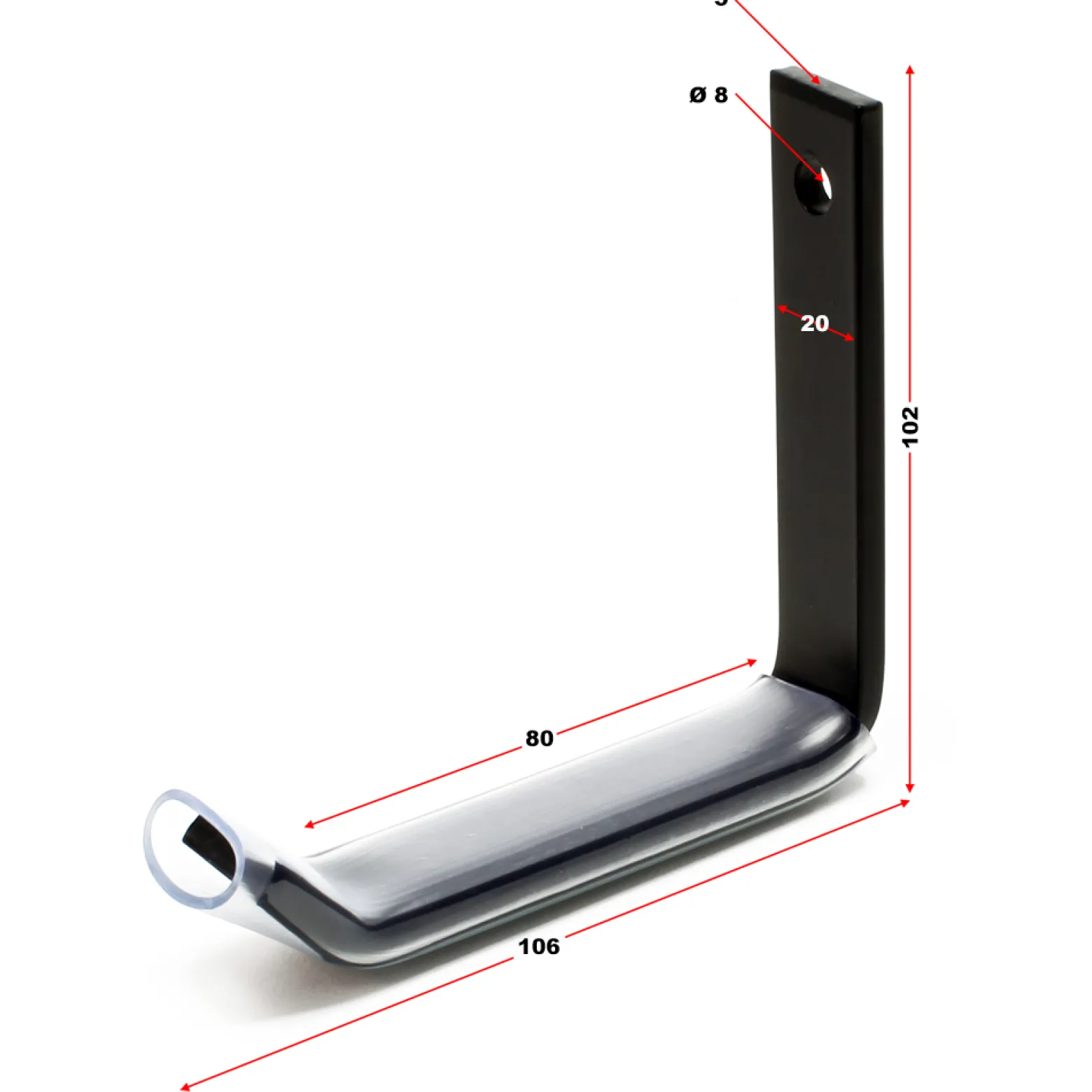 Wiltec Reifenhalter Wandmontage für 8 Reifen – 106 x 20 x 102 mm – aus Stahl – max. Traglasst 25 kg je Halter – Zubehör für Reifen Reifenregal Felgenbaum