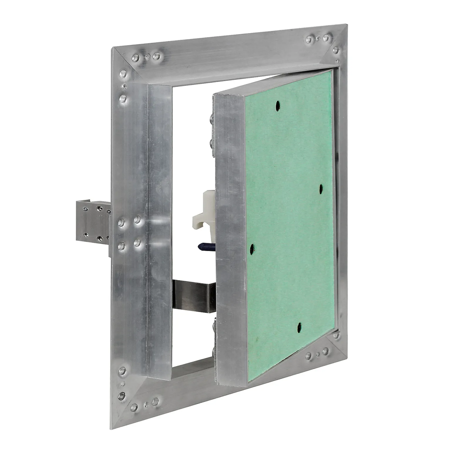 Wiltec Revisionsklappe 50 x 50 cm Revisionstür mit Aluminiumrahmen, Revisionsöffnung mit 12,5 mm Gipskartoneinlage, Revi Klappe für Trockenbau