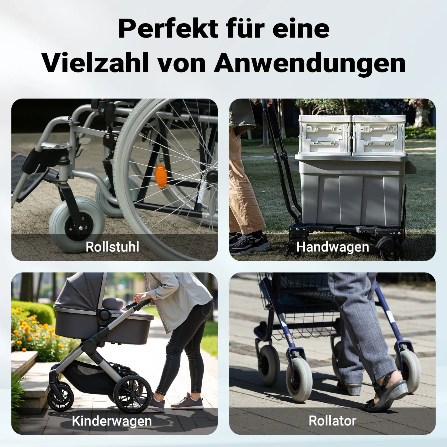 Wiltec Rollstuhlrampe doppelt faltbar 122cm 270kg, mobile Auffahrschiene als Rollirampe, Aluminium Kofferrampe
