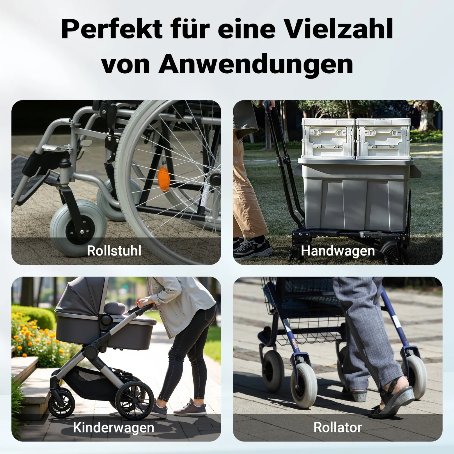 Wiltec Rollstuhlrampe doppelt faltbar 213cm 270kg, mobile Auffahrschiene als Rollirampe, Aluminium Kofferrampe