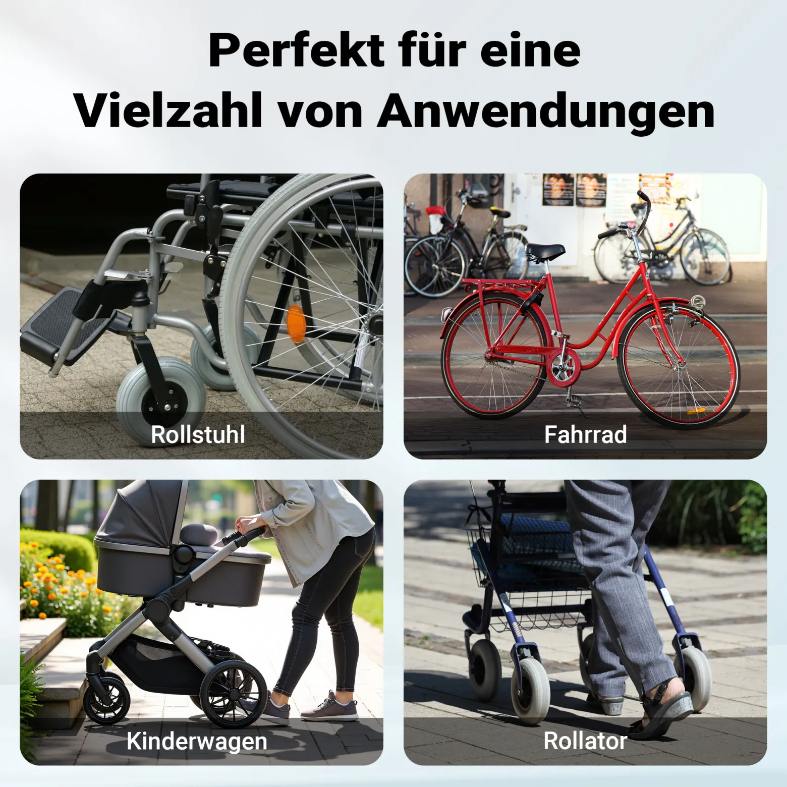 Wiltec Rollstuhlrampe faltbar 62 cm 270 kg, mobile Auffahrschiene als Rollirampe, Aluminium Kofferrampe, Flachrampe klappbar