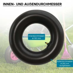 Wiltec Schlauch Luftschlauch für Rasenmäherreifen TR87 13x5.00-6 Rasentraktor Aufsitzmäher