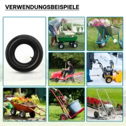 Wiltec Schlauch Luftschlauch für Rasenmäherreifen TR87 16x6.50-8 Rasentraktor Aufsitzmäher