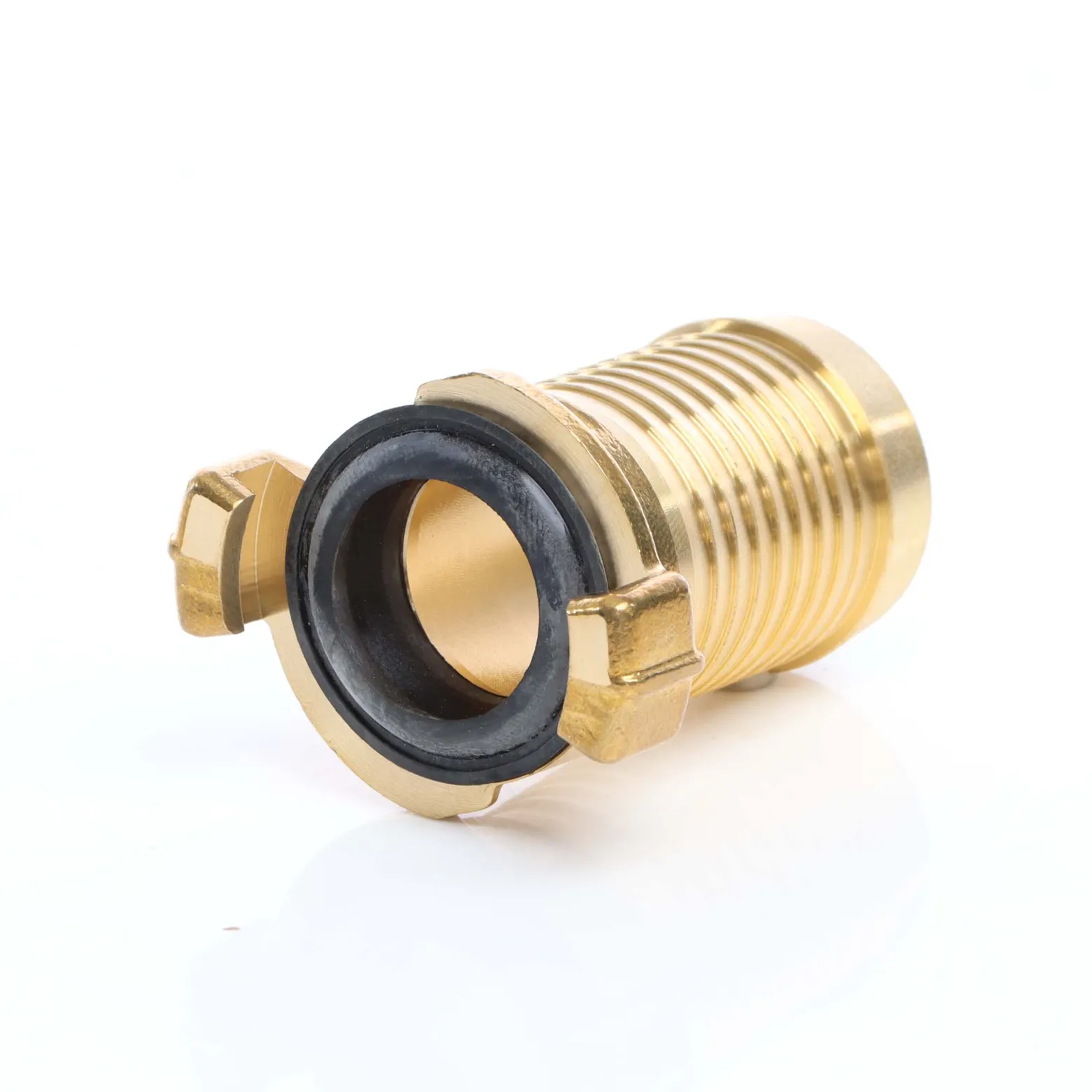 Wiltec Schlauchtülle aus Messing DN32 (1 1/4") Schnellkupplung für Wasserschlauch Schlauchverbinder Gartenschlauch