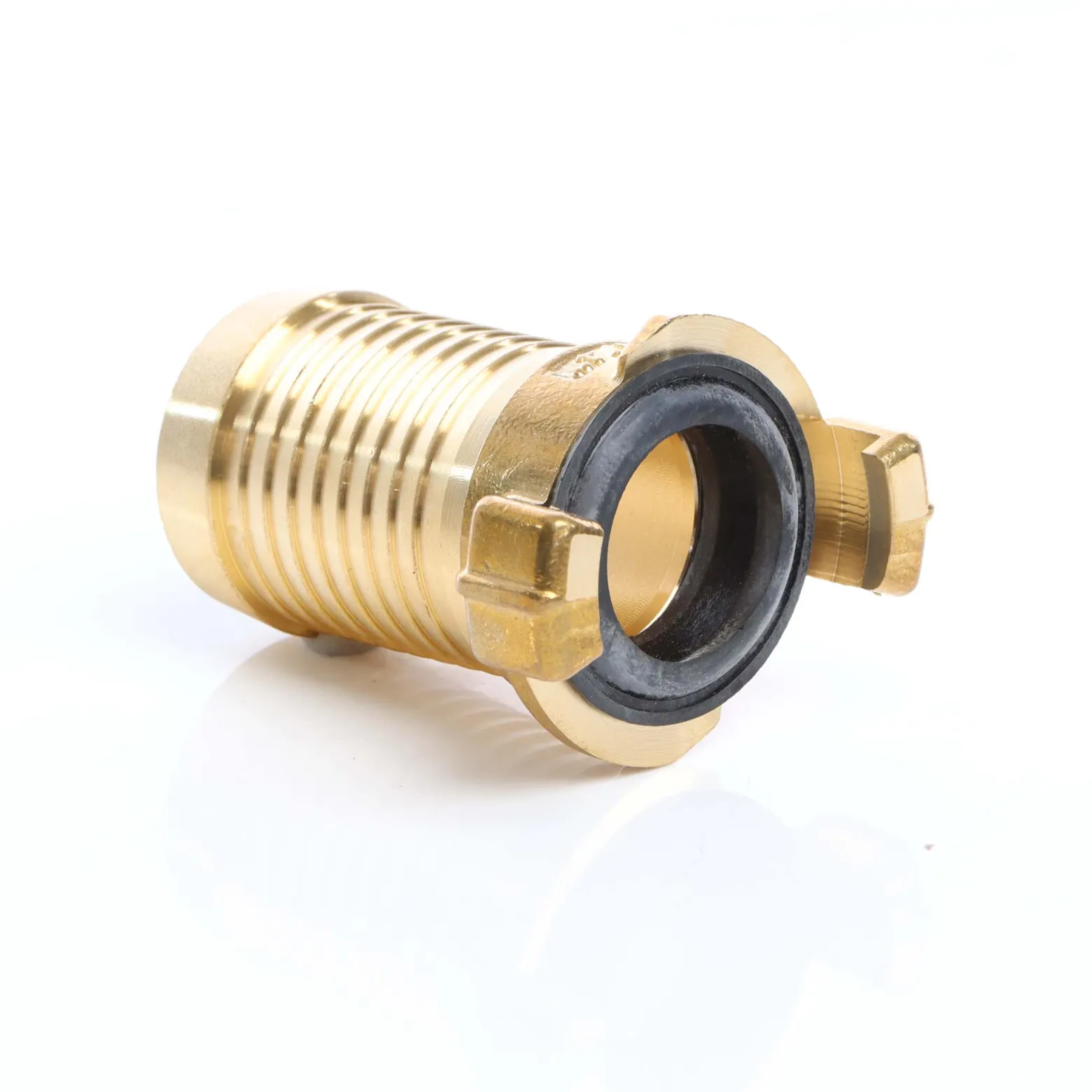 Wiltec Schlauchtülle aus Messing DN32 (1 1/4") Schnellkupplung für Wasserschlauch Schlauchverbinder Gartenschlauch