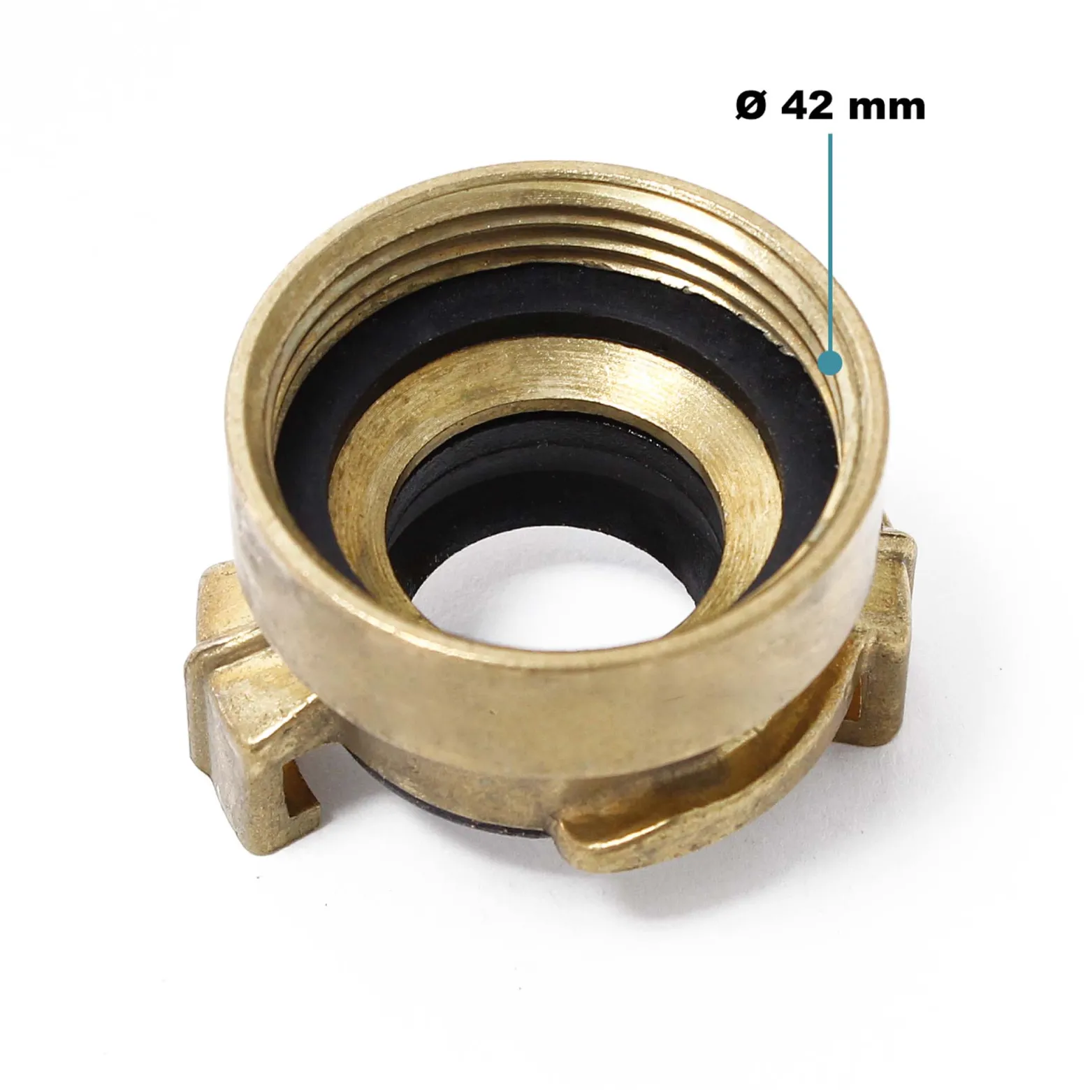 Wiltec Schlauchtülle aus Messing DN32 (1 1/4") Innengewinde Schnellkupplung für Wasserschlauch Schlauchverbinder Gartenschlauch
