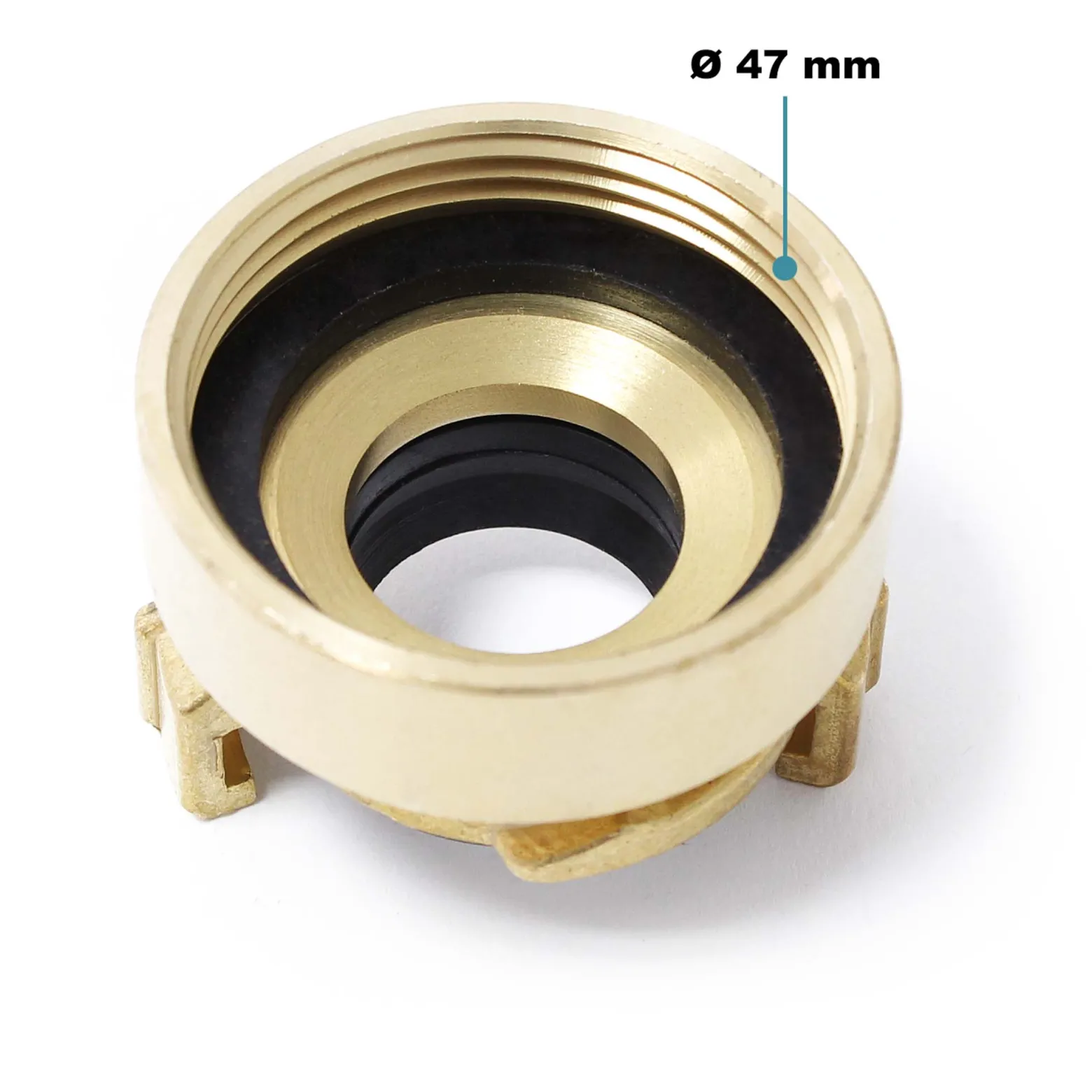 Wiltec Schlauchtülle aus Messing DN38 (1 1/2") Innengewinde Schnellkupplung für Wasserschlauch Schlauchverbinder Gartenschlauch