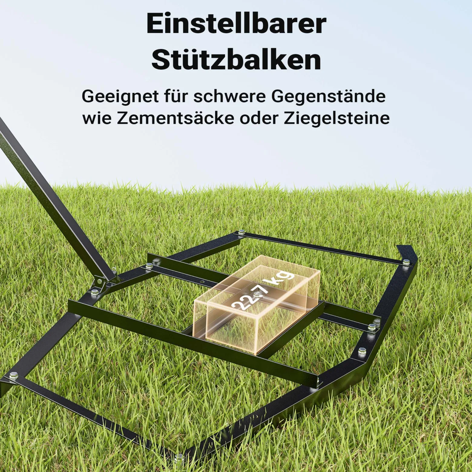 Wiltec Schleppegge 172 x 90 cm, Wiesenegge für Rasentraktor, ATV und UTV, Wiesenschleppe zur Bodenbearbeitung und Bodennivellierung