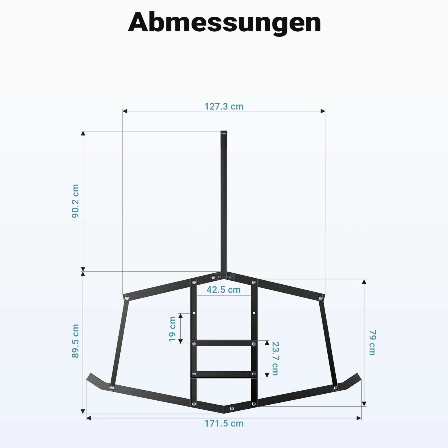 Wiltec Schleppegge 172 x 90 cm, Wiesenegge für Rasentraktor, ATV und UTV, Wiesenschleppe zur Bodenbearbeitung und Bodennivellierung