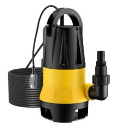 Wiltec Schmutzwasserpumpe mit Sensor 550 W, Tauchpumpe Schmutzwasser mit 2 Modi, Wasserpumpe 12500 l/h, Brunnenpumpe 7 m Förderhöhe & 7 m Tiefe