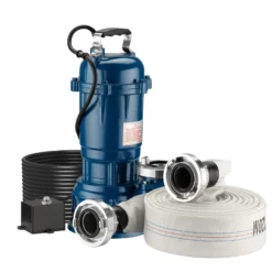Wiltec Schmutzwasserpumpe 1500W Tauchpumpe mit 22800l/h Fördermenge inkl. 20m Schlauch