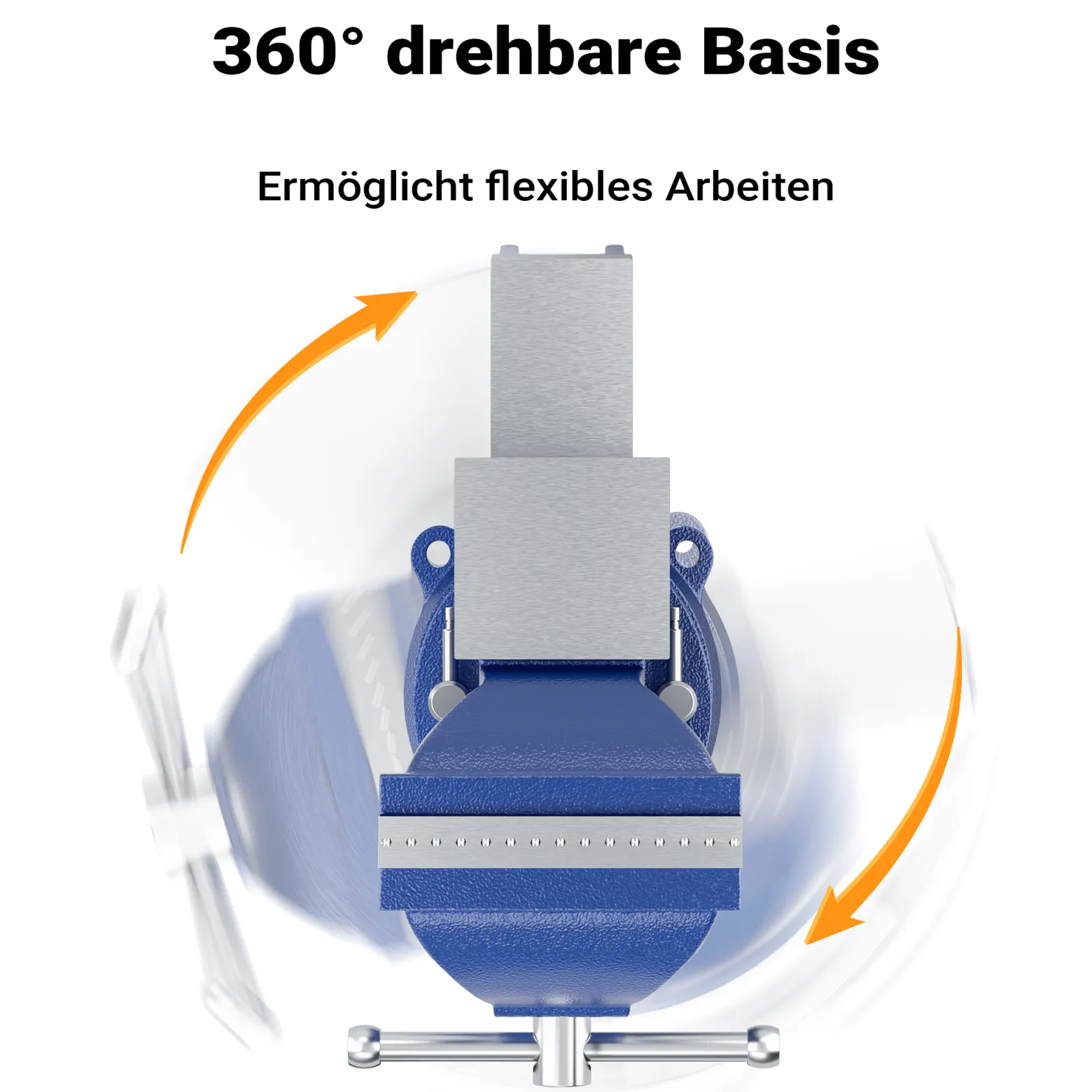 Wiltec Schraubstock Light Duty 100 mm Klemmbacke, Spannwerkzeug mit Amboss für leichte Beanspruchung für Werkbank