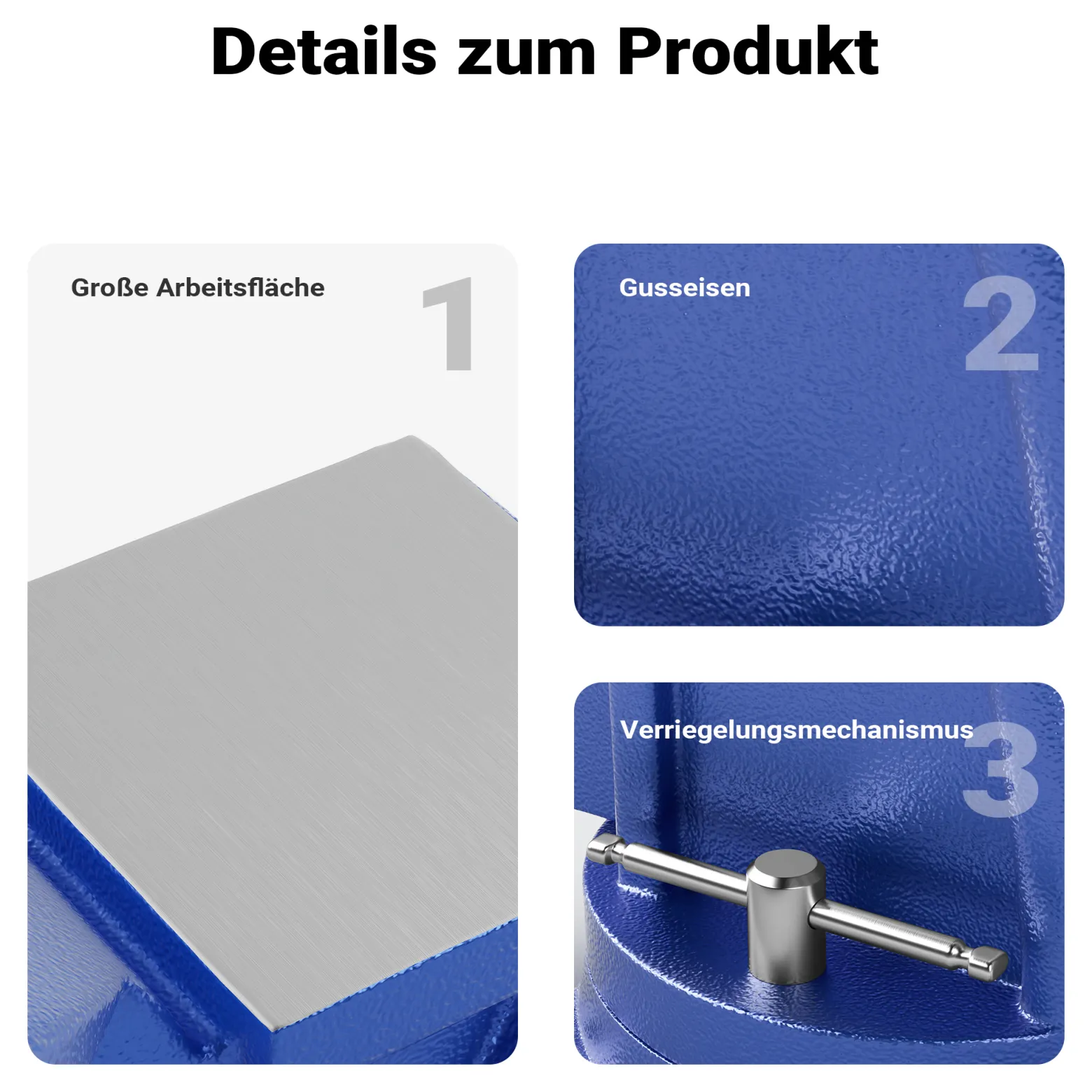 Wiltec Schraubstock Light Duty 100 mm Klemmbacke, Spannwerkzeug mit Amboss für leichte Beanspruchung für Werkbank