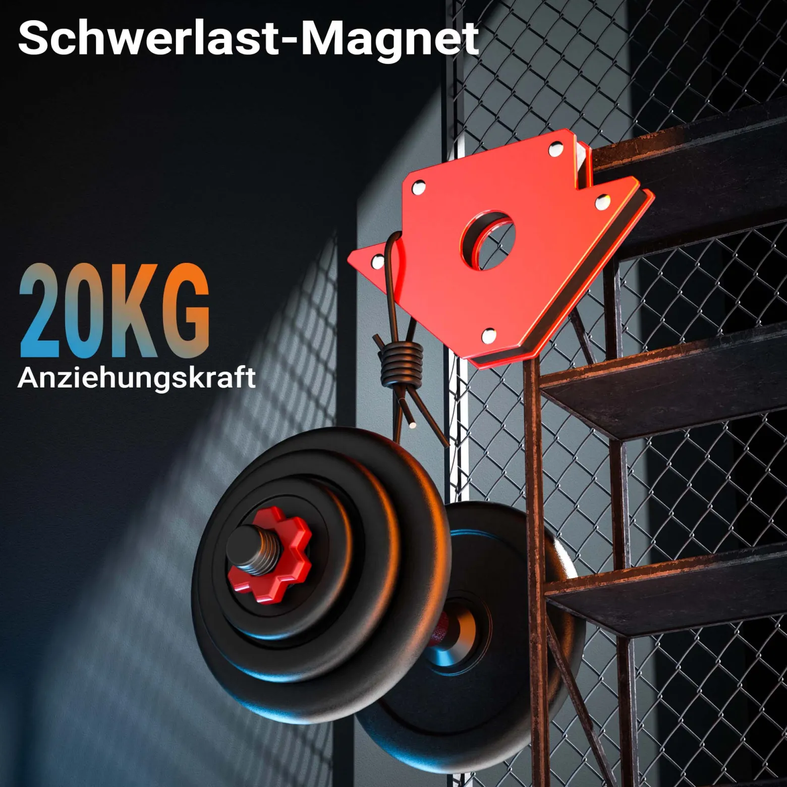 Wiltec Schweißmagnet mit 20 kg Haftkraft, 150 x 102 x 16 mm Schweißwinkel mit 45°, 90° und 135°, Schweißzubehör Magnetwinkel hält Werkstücke zusammen