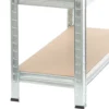 Wiltec Schwerlastregal 100x50x200cm, 200kg/Ablage, Steckregal verzinkt aus Stahl, Lastenregal mit 5 Ablagen, Werkstattregal