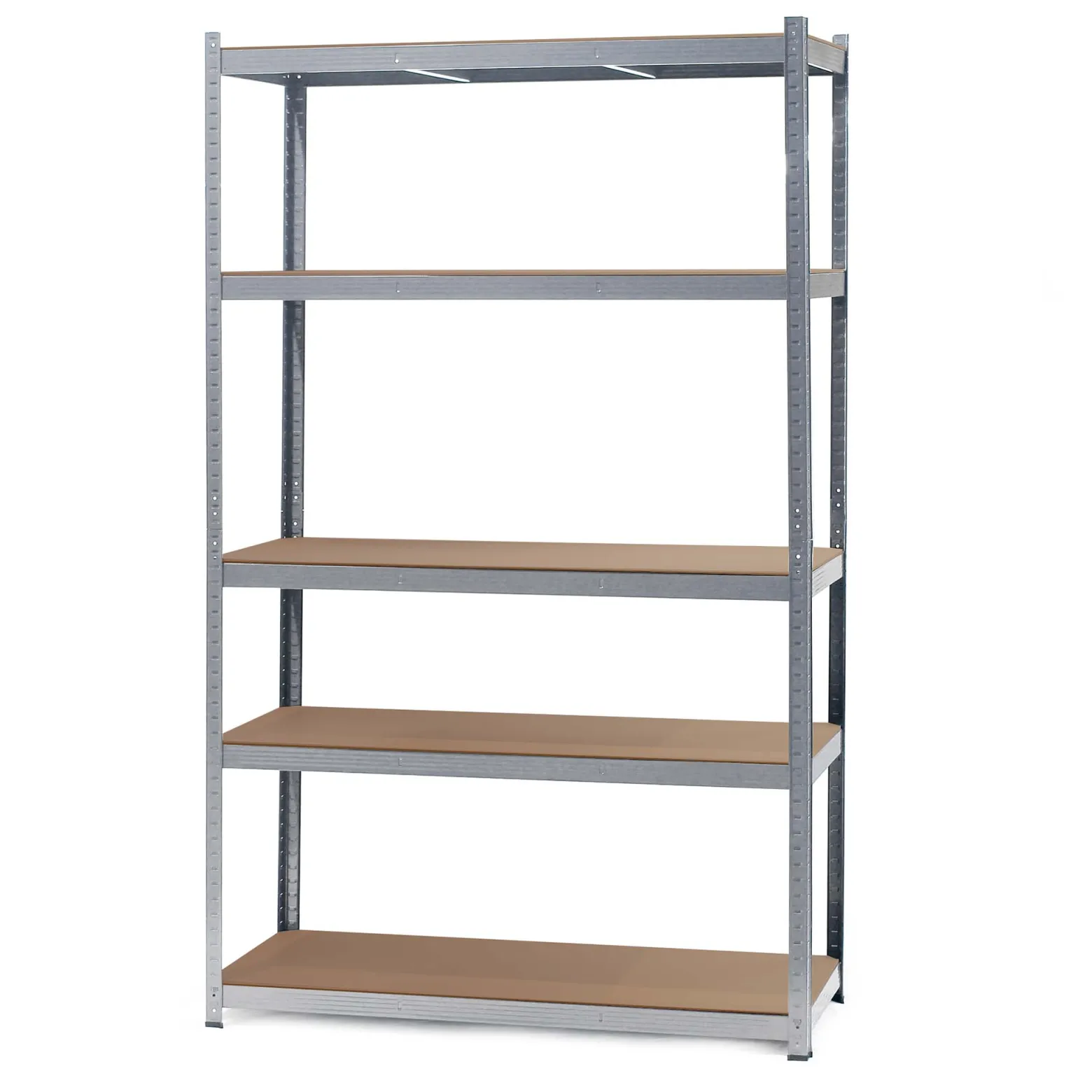 Wiltec Schwerlastregal 120x50x204cm, 200kg/Ablage, Steckregal verzinkt aus Stahl, Lastenregal mit 5 Ablagen, Werkstattregal