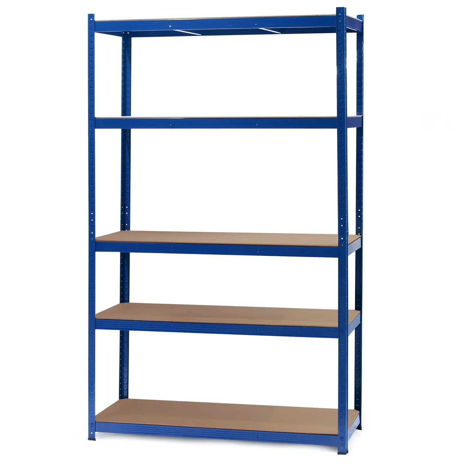 Wiltec Schwerlastregal 100x60x204cm, 200kg/Ebene, Steckregal blau, Lastenregal mit 5 Ablagen, Werkstattregal