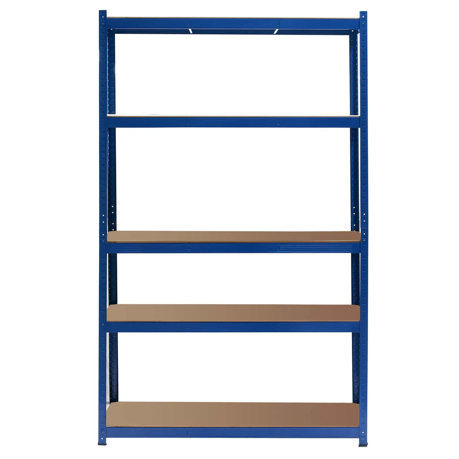 Wiltec Schwerlastregal 100x60x204cm, 200kg/Ebene, Steckregal blau, Lastenregal mit 5 Ablagen, Werkstattregal