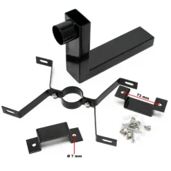 Wiltec Set US Mailbox grün 180 x 220 x 480 mm, amerikanischer Briefkasten mit Fahne, Standbriefkasten Stahl amerikanisches Design mit passender Wandhalterung