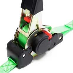 Wiltec Set 4x Automatik Zurrgurt 320 daN Zuglast 3,5m x 25mm PES Spanngurt mit S-Haken selbstaufrollend, ideal für Autotransport