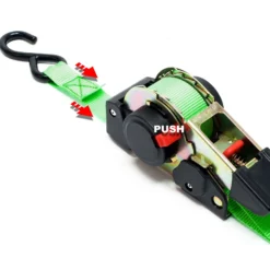 Wiltec Set 4x Automatik Zurrgurt 320 daN Zuglast 3,5m x 25mm PES Spanngurt mit S-Haken selbstaufrollend, ideal für Autotransport