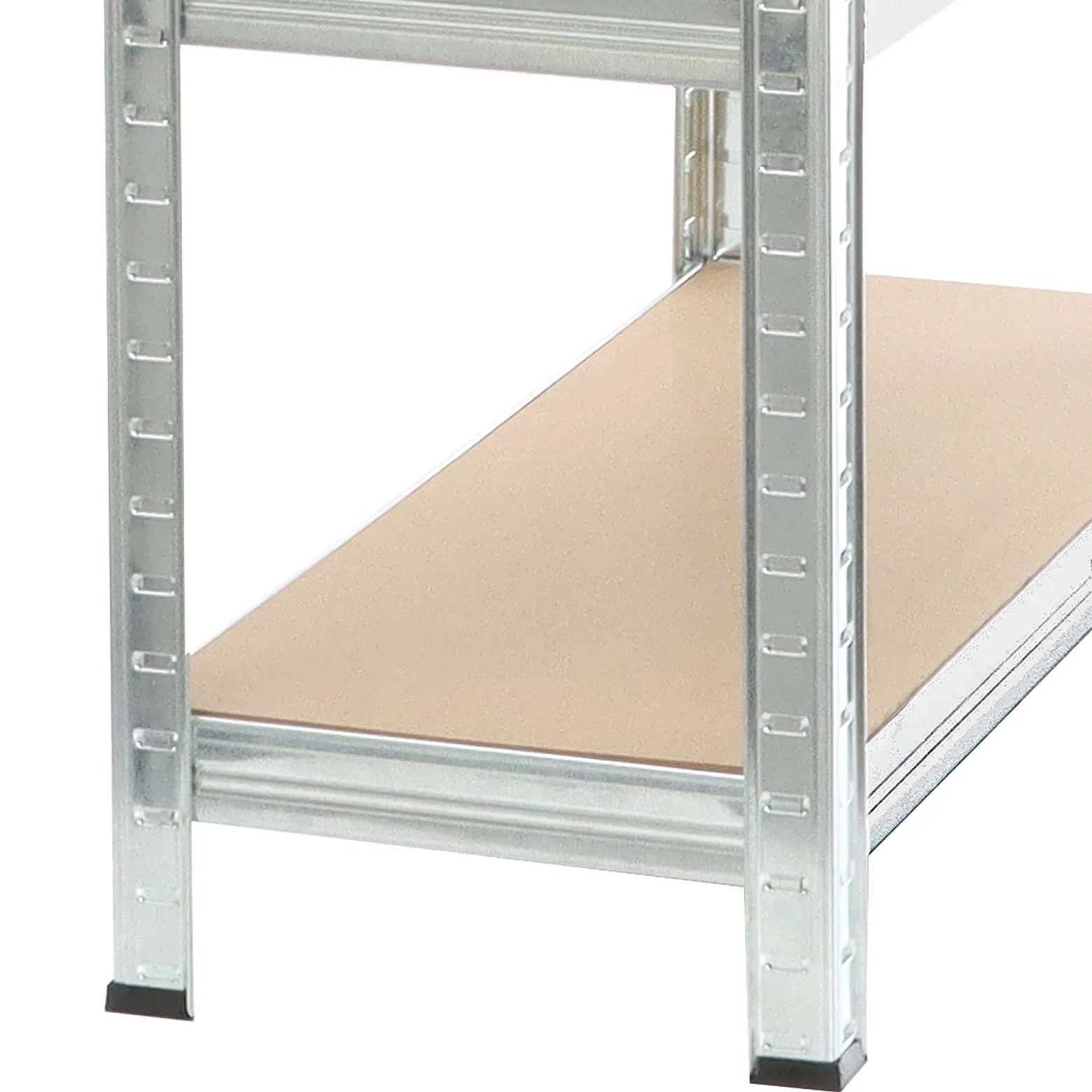 Wiltec Set 2x Schwerlastregal 160x60x180cm, 175kg/Ablage, Steckregal verzinkt aus Stahl, Lastenregal mit 4 Ablagen, Werkstattregal