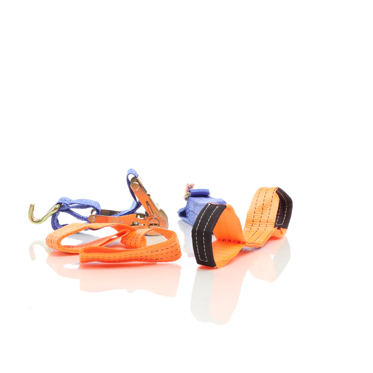 Wiltec Spanngurte 4er Set für den Autotransport, 35mm x 3,5m, 3000 daN, Zurrgurte zur Radsicherung, ideal für Autotransport