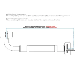 Wiltec Stahlflex Wasserschlauch 0,8 m DN25 32,89 mm für Hauswasserwerke, Flexschlauch, Panzerschlauch für Pumpe, Hauswasserwerke und Druckkessel