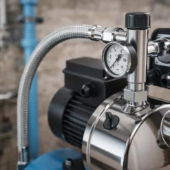 Wiltec Stahlflex Wasserschlauch 1 m DN25 32,89 mm für Hauswasserwerke, Flexschlauch, Panzerschlauch für Pumpe, Hauswasserwerke und Druckkessel