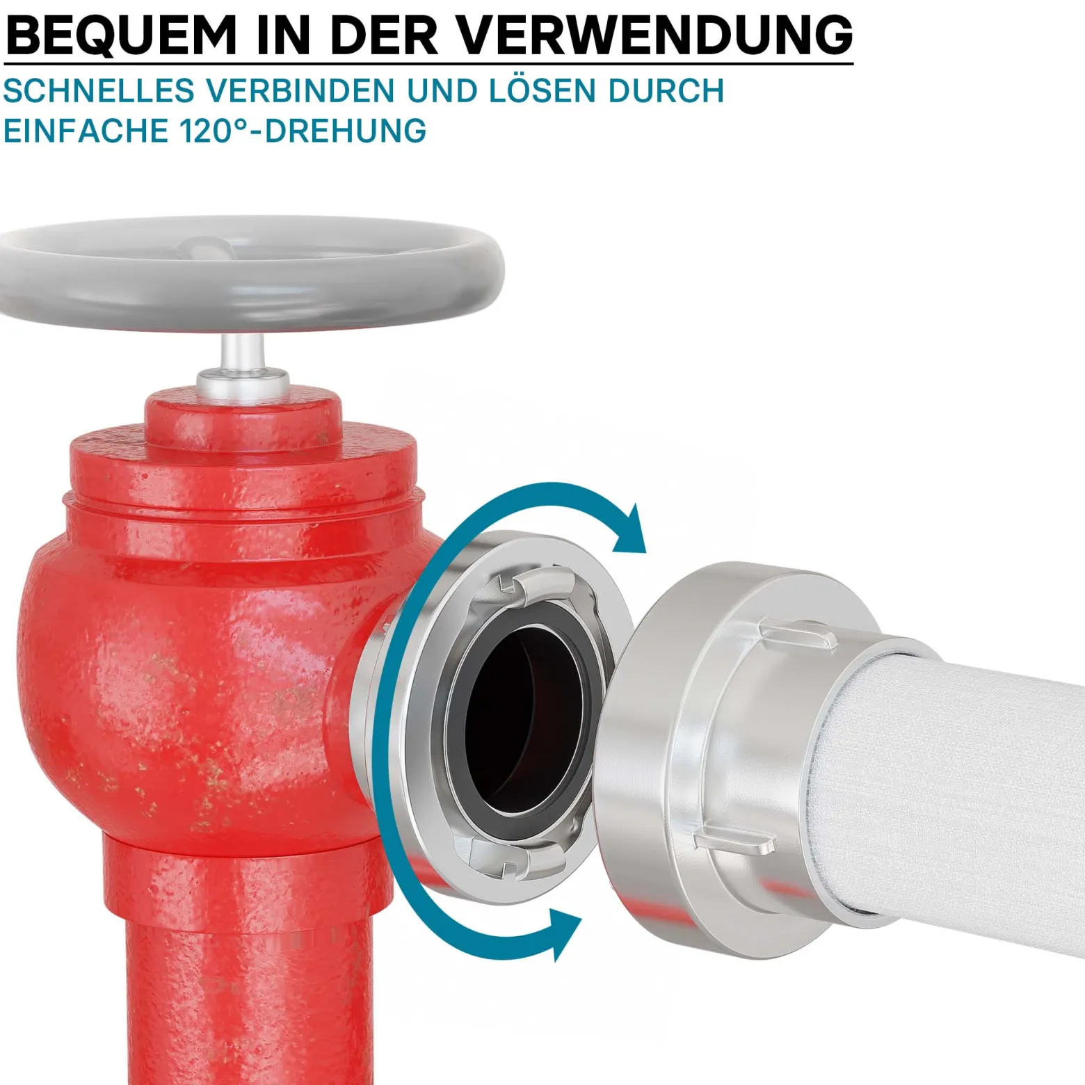 Wiltec Storz Kupplung B 75mm Festkupplung 75-B mit Innengewinde 3"X2,5" BSP aus Aluminium B Schlauchkupplung