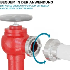 Wiltec Storz Kupplung C 52mm Festkupplung mit Außengewinde 2
