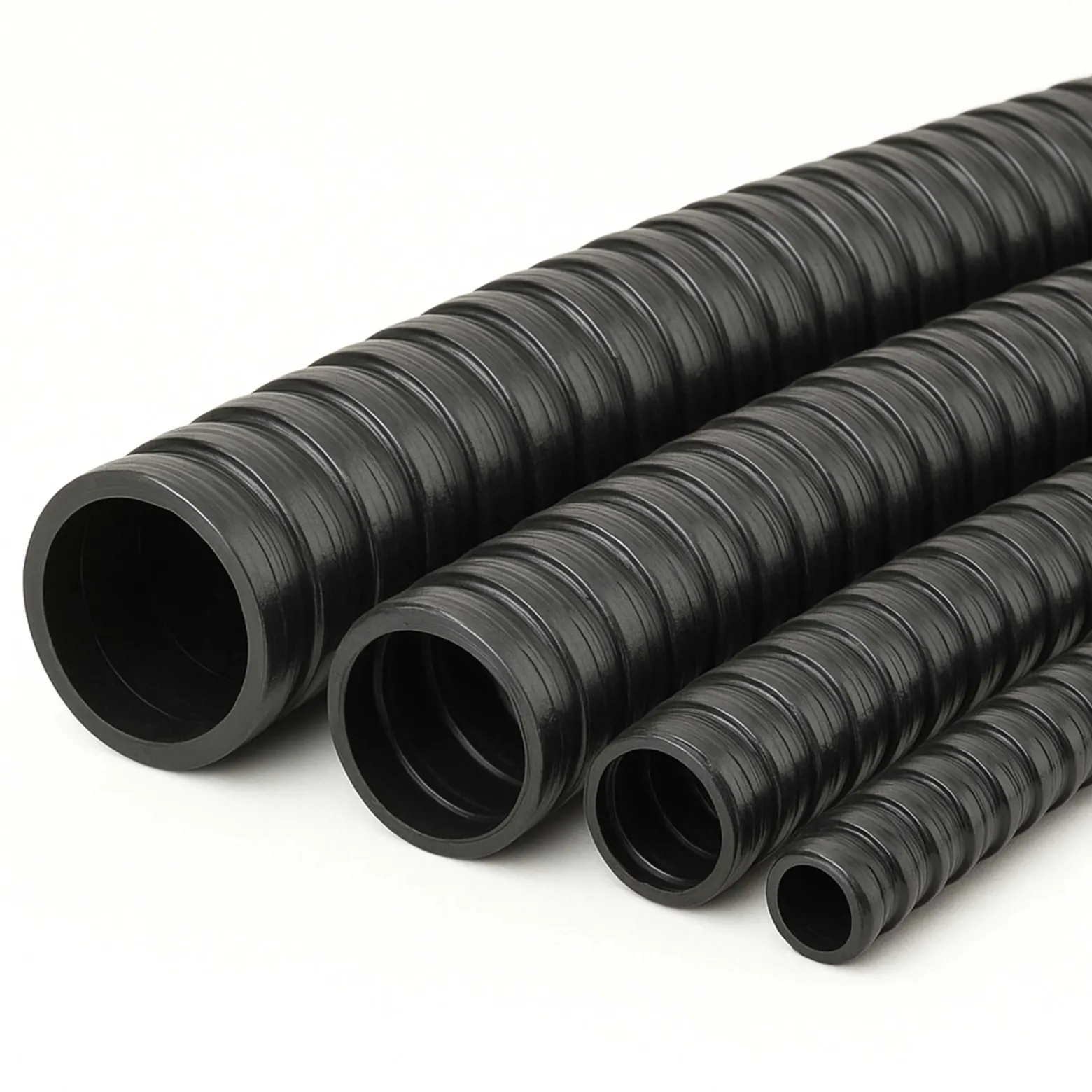 Wiltec Teichschlauch 50m Spiralschlauch 19 mm (3/4") schwarz, lichtundurchlässig, extrem biegsam, glatte Innenwand Saugschlauch Druckschlauch