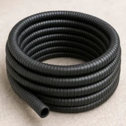 Wiltec Teichschlauch 5m Spiralschlauch 19 mm (3/4") schwarz, lichtundurchlässig, extrem biegsam, glatte Innenwand Saugschlauch Druckschlauch