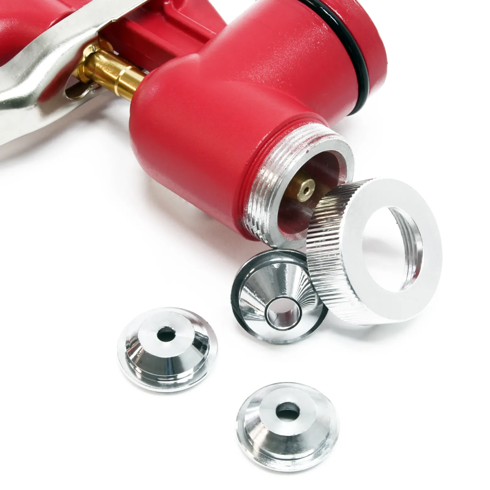 Wiltec Trichterpistole 6 L mit 3 Düsen 4,5 mm, 6 mm, 8 mm, Spritzpistole Sprühpistole mit Druckluft zum Verputzen für Lehmputz, Quarzstand usw.