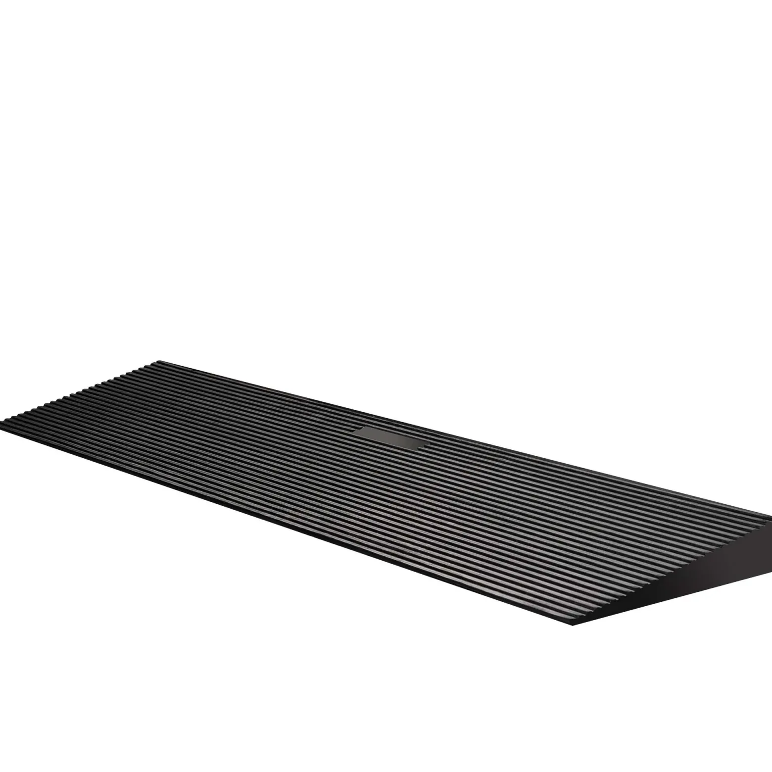 Wiltec Türschwellenrampe bis 50 t, Rollstuhlrampe aus rutschfestem Gummi 900 x 200 x 40 mm, Bordsteinrampe kürzbar für Rollstuhl & Rollator, Rampe für Türen und Badezimmer