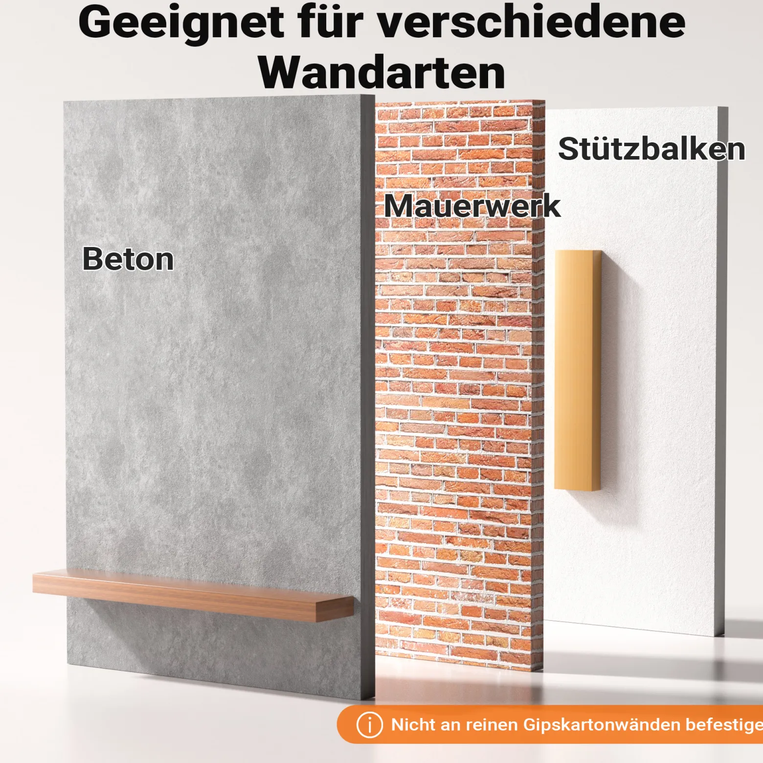 Wiltec TV-Halterung 23"-65", TV Wandhalterung schwenkbar bis 35 kg, platzsparende Fernsehhalterung