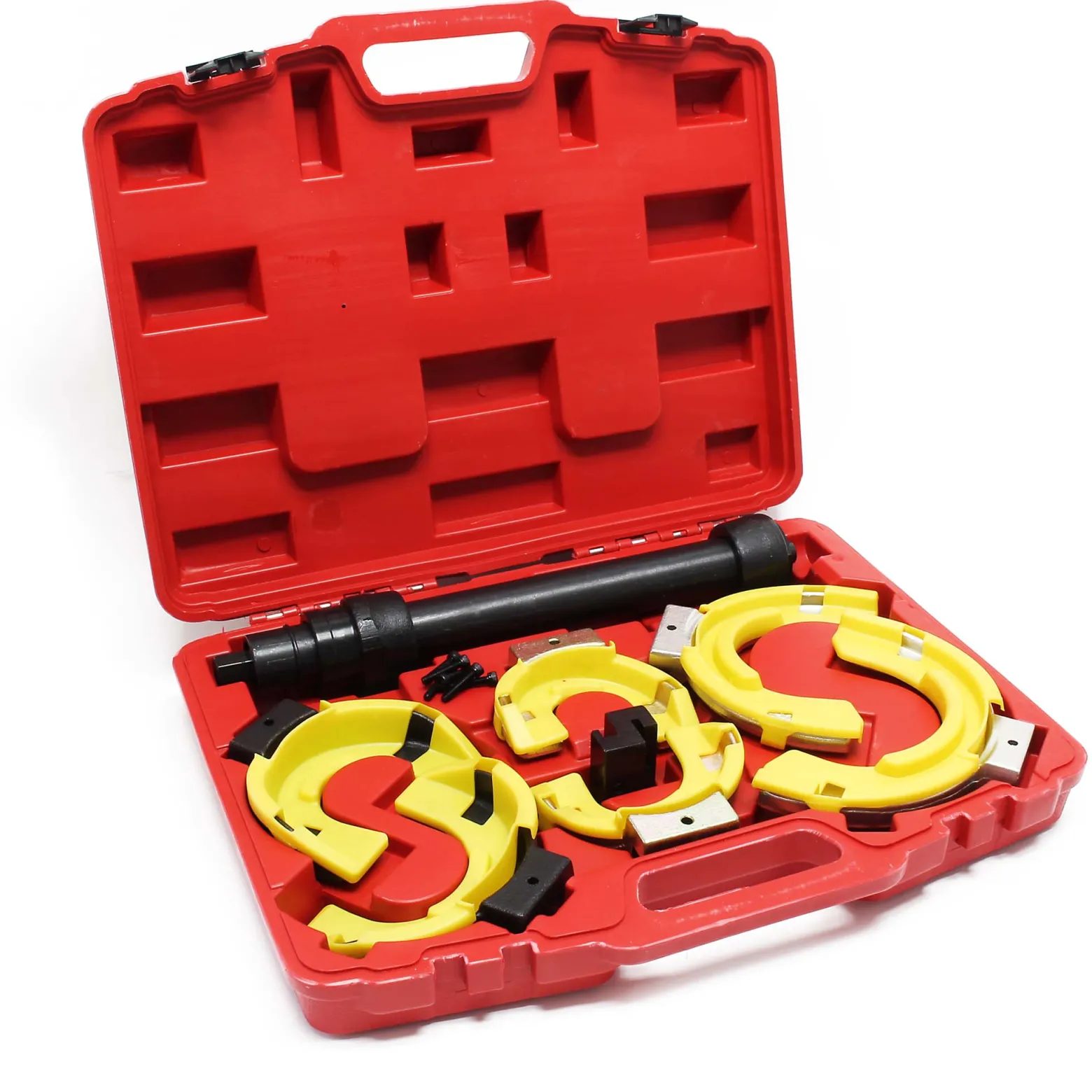 Wiltec Universal Federspanner Set für MacPherson Federbeine, Spannkraft ca. 1000 kg, Feder Montage für viele Automarken, Tuning Satz