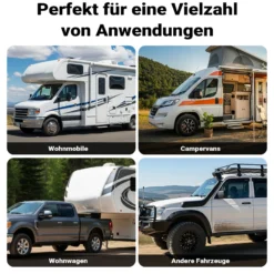 Wiltec Unterlegkeile für Anhänger 2 Stück bis 2 t, Bremskeile Wohnmobil 17,7 x 8,9 x 9 cm, Unterlegkeile Auto rutschfest aus HDPE für Pkw und Wohnwagen